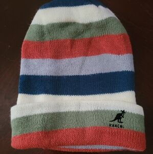 Striped Beanie with Logo